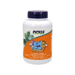 NOW Kid Cal - 100chewables - Tart Orange (Calcium for Kids)