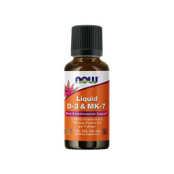 NOW Liquid D-3 & MK-7 - 30ml - vitamin D3 K2 MK7