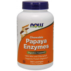 NOW Papaya Enzymes - 360 žuv.pastil.