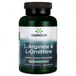 Swanson L-Arginine & L-Ornithine -100 kaps.
