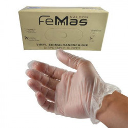 FEMAS Protective Gloves Vinyl - 100pcs - L.