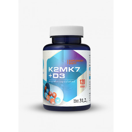 Hepatica Vitamin K2 Mk7 + D3 -120 kaps.