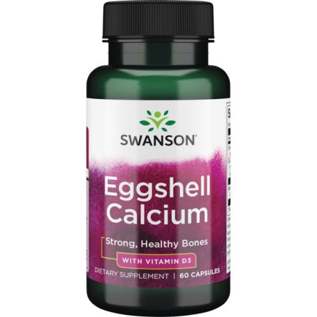 Swanson Eggshell Calcium with Vitamin D3 60 kaps.