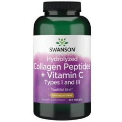 Swanson Hydrolyzed Collagen Peptides + vit.C 250 tabl.