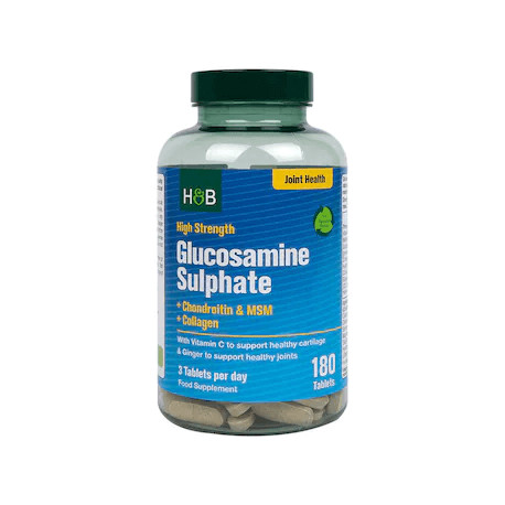 Holland & Barrett Glucosamine Sulphate + Chondroitin & MSM + Collagen 180 tabl.