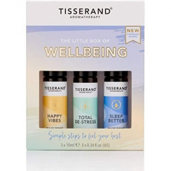 TISSERAND The Little Box of Wellbeing 3x10ml/Roll-on sada esenciálních olejů pro zlepšení nálady