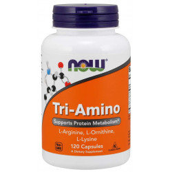 Now Tri-Amino - L-Arginine + L-Ornithine + L-Lysine 120 kaps.
