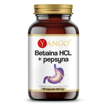 YANGO Betain HCL  + Pepsin  90 kaps.