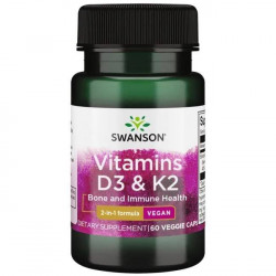 Swanson Vitamin K2 & D3 60 kaps.