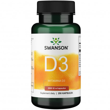 Swanson Vitamin D3 2000 IU 250 kaps.