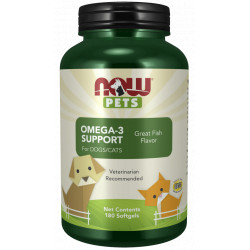 NOW PETS Omega-3 Support For Dogs/Cats 180 softgels