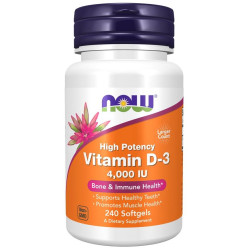 NOW Vitamin D3 4000 IU 240 kaps.