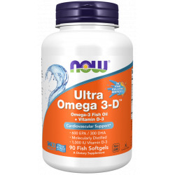 NOW Ultra Omega 3-D 90 fishsoftgels