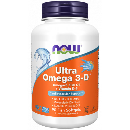NOW Ultra Omega 3-D 90 fishsoftgels