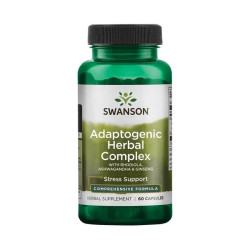 Swanson Adaptogenic Herbal Complex with Rhodiola, Ashwagandha & Ginseng 60 kaps.