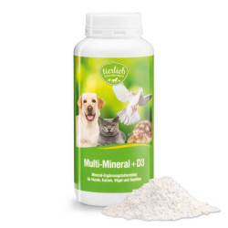 TIERLIEB Multi Mineral+D3 pro psy, kočky, ptáky a plazy 200 g
