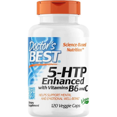 Doctors Best 5-HTP Enhanced with Vitamin B6 and C 120vegkaps.