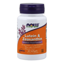 NOW Lutein 25 mg i Zeaxanthin 5 mg 60 kaps.