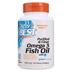 DOCTOR'S BEST Purified & Clear Omega 3 Fish Oil 1000 mg 120 kaps.