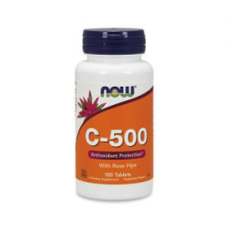 NOW Vitamin C-500 with Rose Hips - 100 tabl.