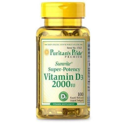 PURITANS PRIDE Vitamin D3 2000 IU - 200softgels.