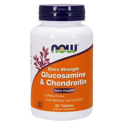 NOW Glucosamine & Chondroitin Sulfate Ex Str -60tab