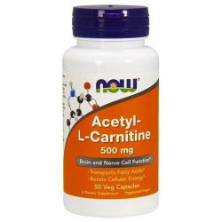 NOW Acetyl L-Carnitine 500mg- 50vcaps